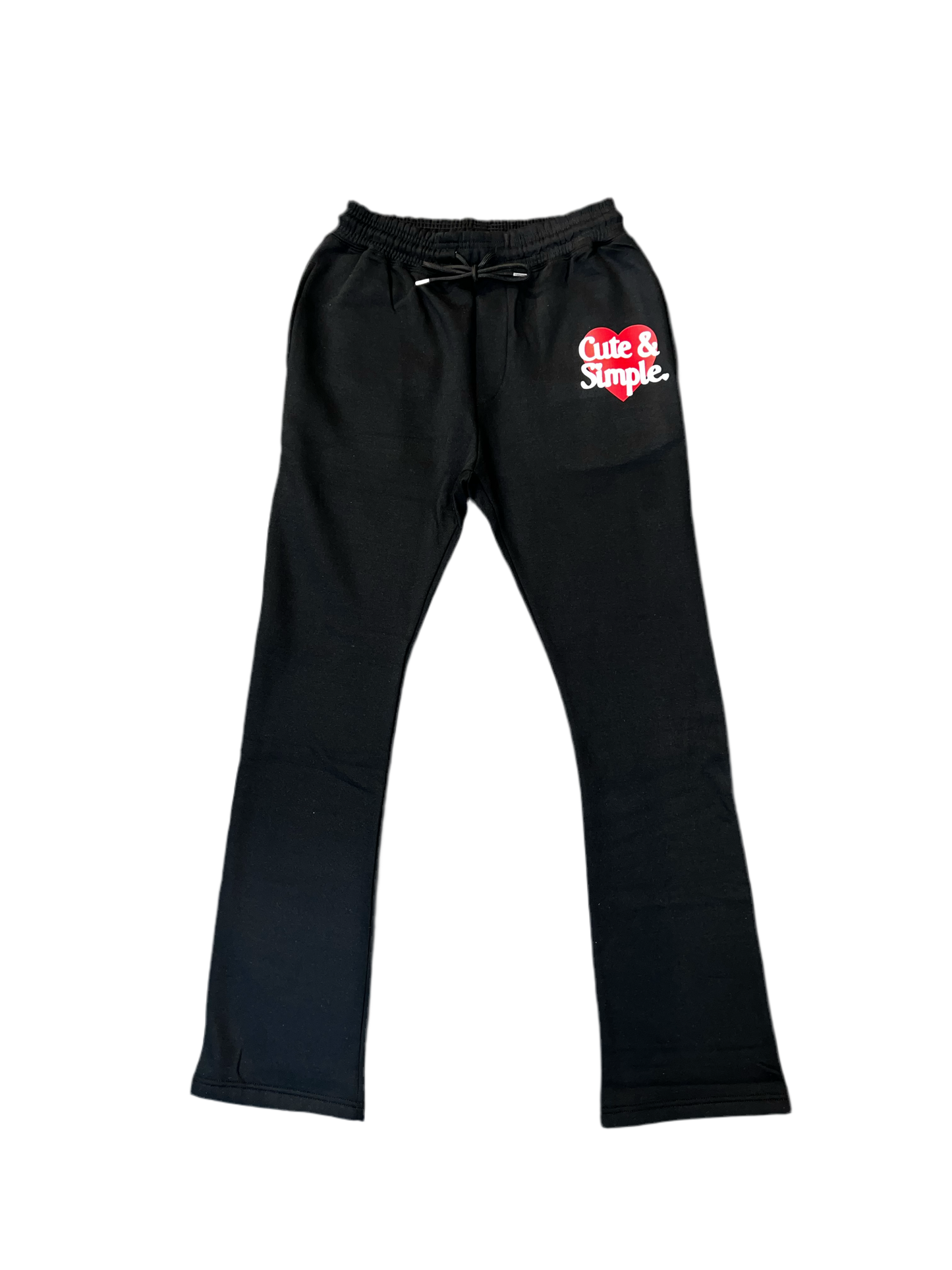 “Cute & Simple” Stacked Sweatpants