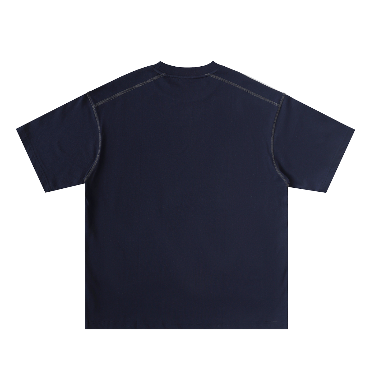 Simple "World Order" 10 Year Anniversary Oversized Contrast-Stitched Cotton Tee