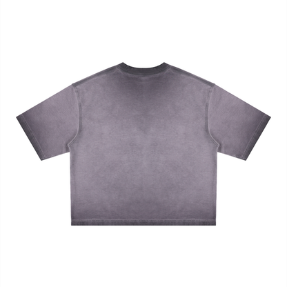Simple "World" 10 year Anniversary Unisex Reverse Dyed Boxy T-Shirt